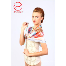 2014 100% Print China Silk Custom Made Scarf 90 by 90